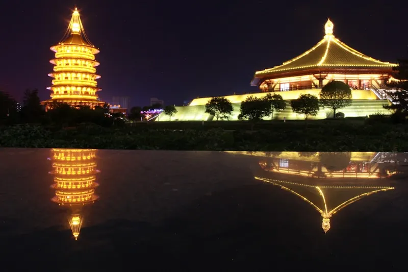 Three Pagodas Reflection